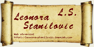 Leonora Stanilović vizit kartica